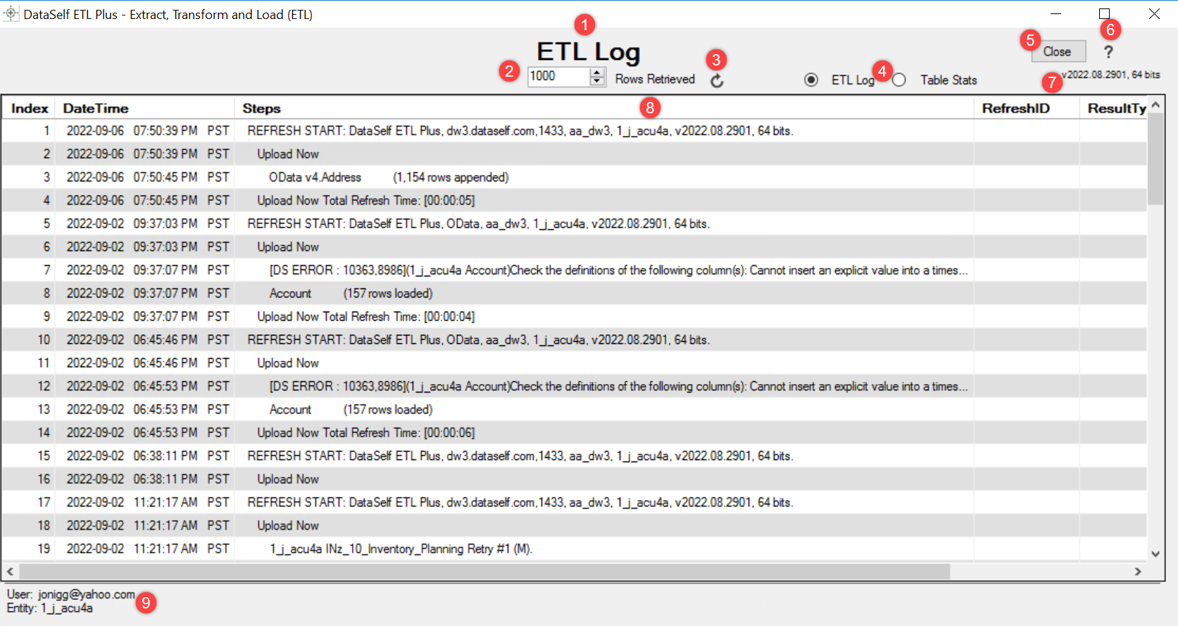 ETL+ Logging