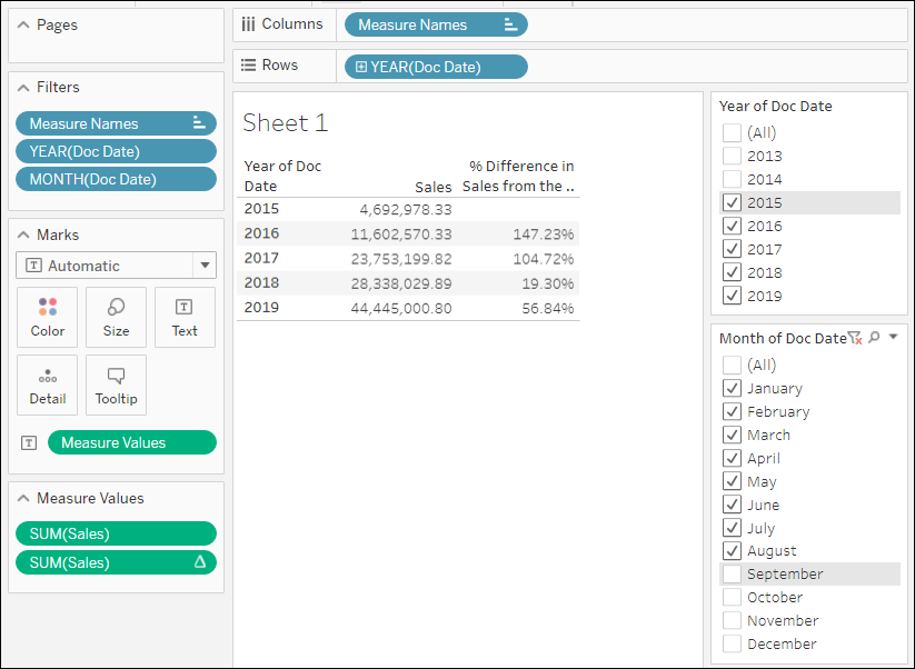 Filtering Dates in Tableau  Editor